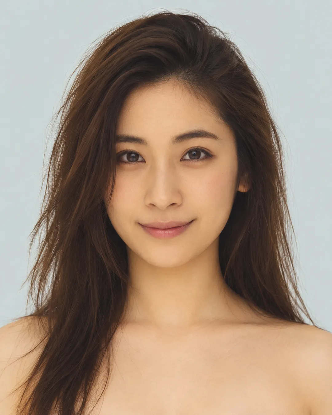 长发 · 正脸 · 人像脸模参考
