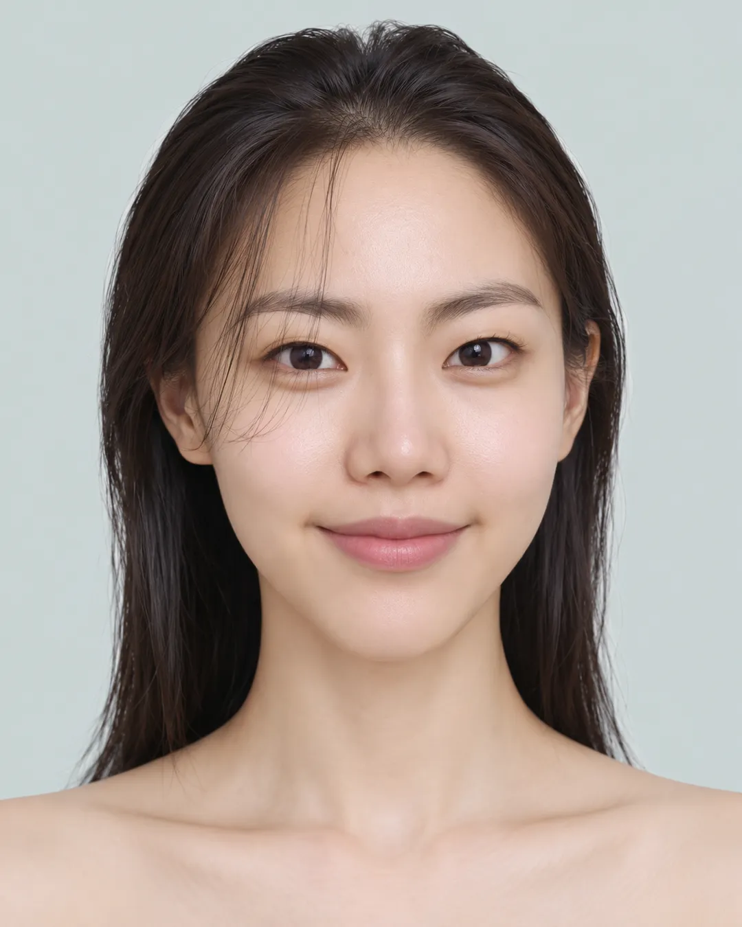 半长发 · 正脸 · 人像脸模参考