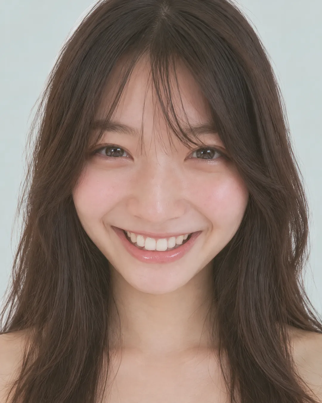 长发 · 正脸 · 人像脸模参考
