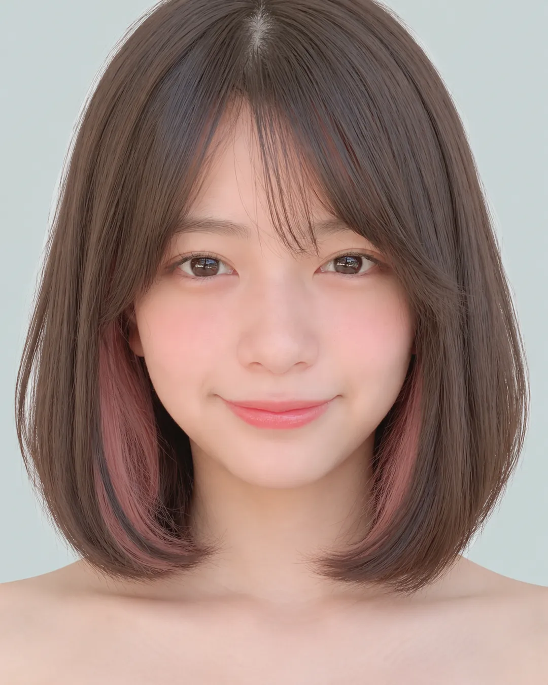 收腰波波（内层挑染） · 人像脸模参考
