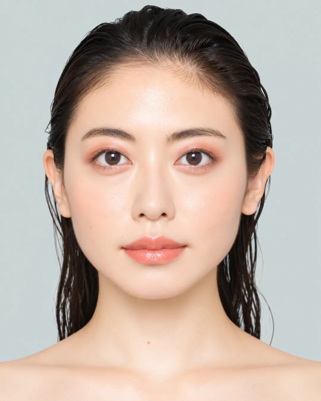 中长发 · 正脸 · 人像脸模参考