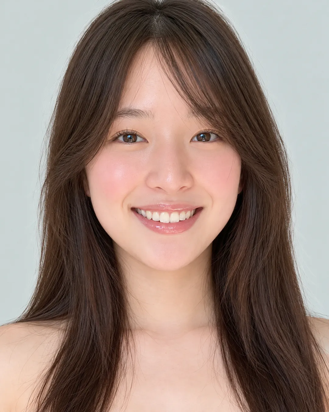 长发 · 正脸 · 人像脸模参考