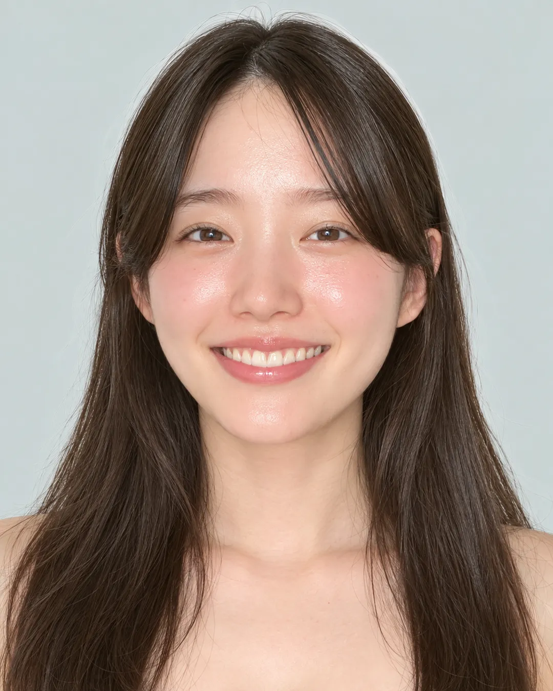 长发 · 正脸 · 人像脸模参考