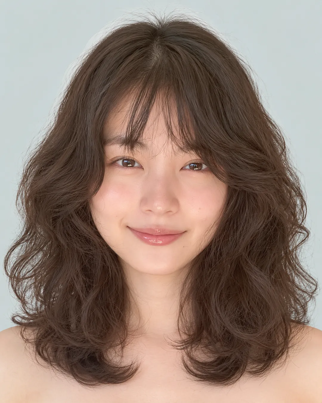 中长羊毛卷 · 人像脸模参考