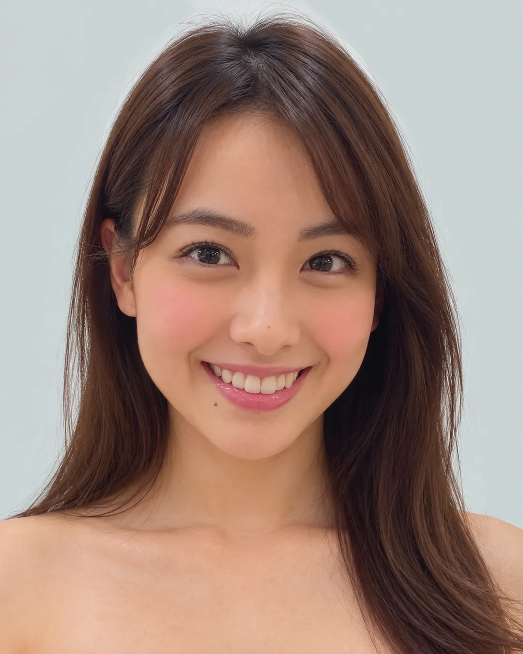 长发 · 正脸 · 人像脸模参考