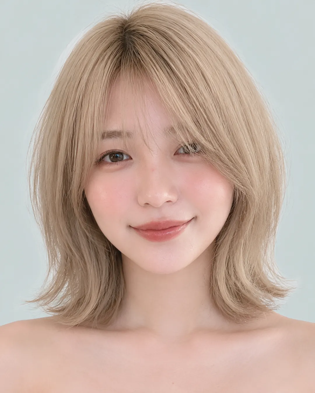 蘑菇短发(长刘海) · 人像脸模参考