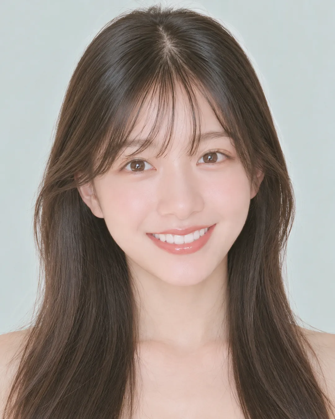 长发 · 正脸 · 人像脸模参考