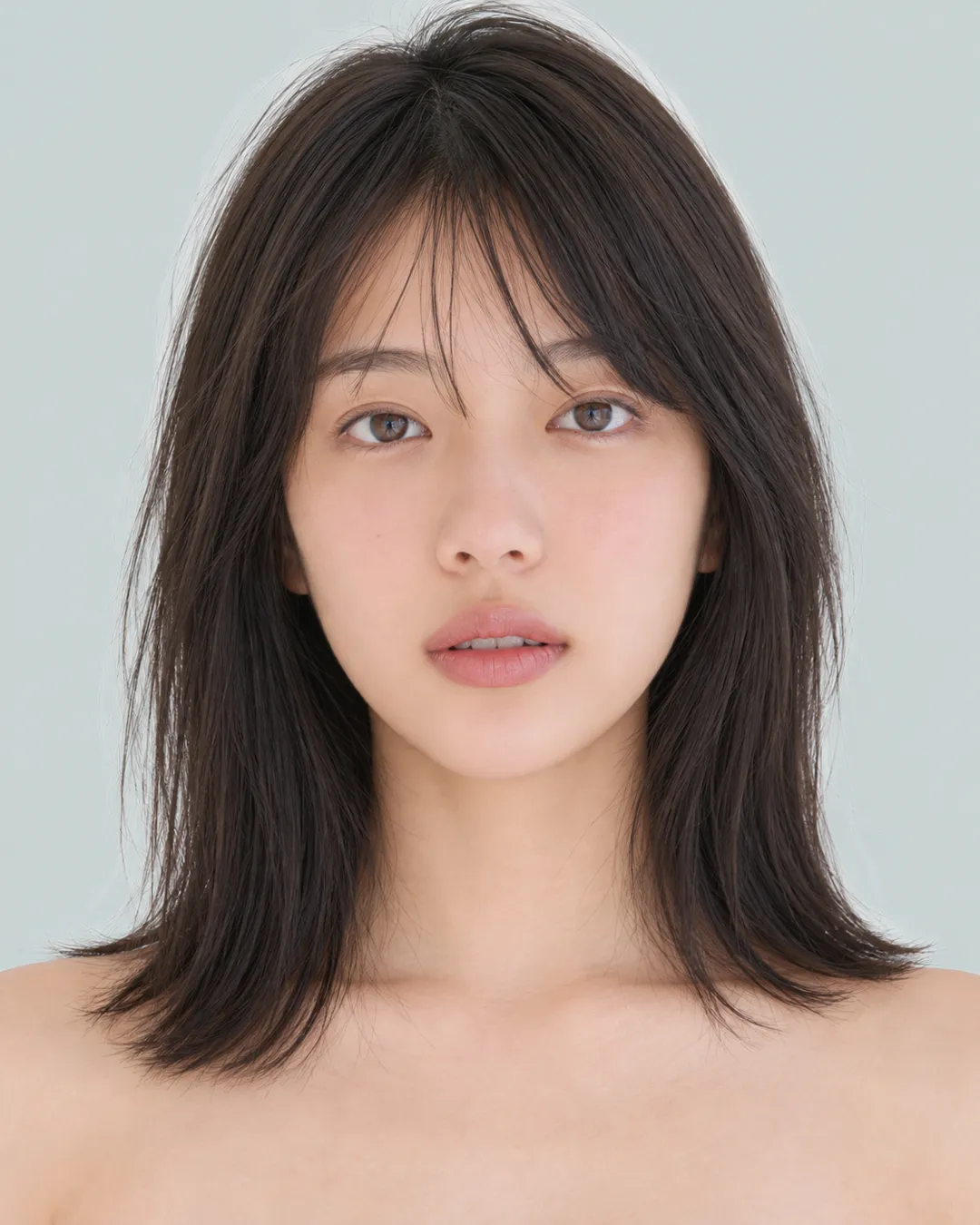 半长发 · 正脸 · 人像脸模参考