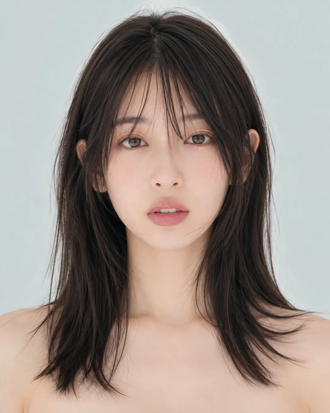 半长发 · 正脸 · 人像脸模参考