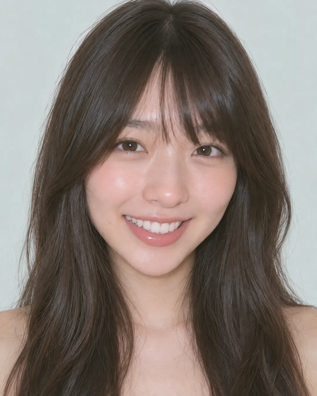 长发 · 正脸 · 人像脸模参考