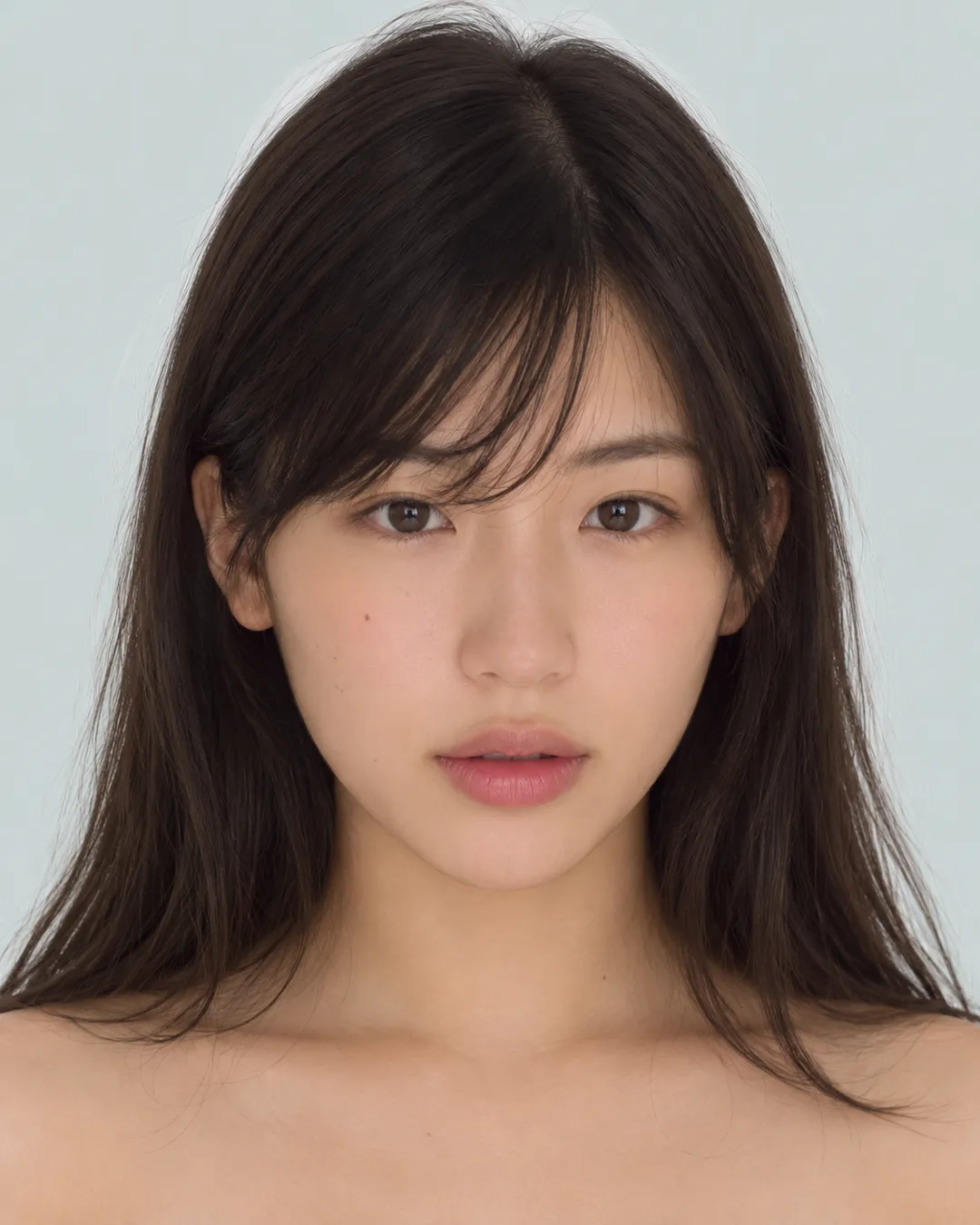 长发 · 正脸 · 人像脸模参考