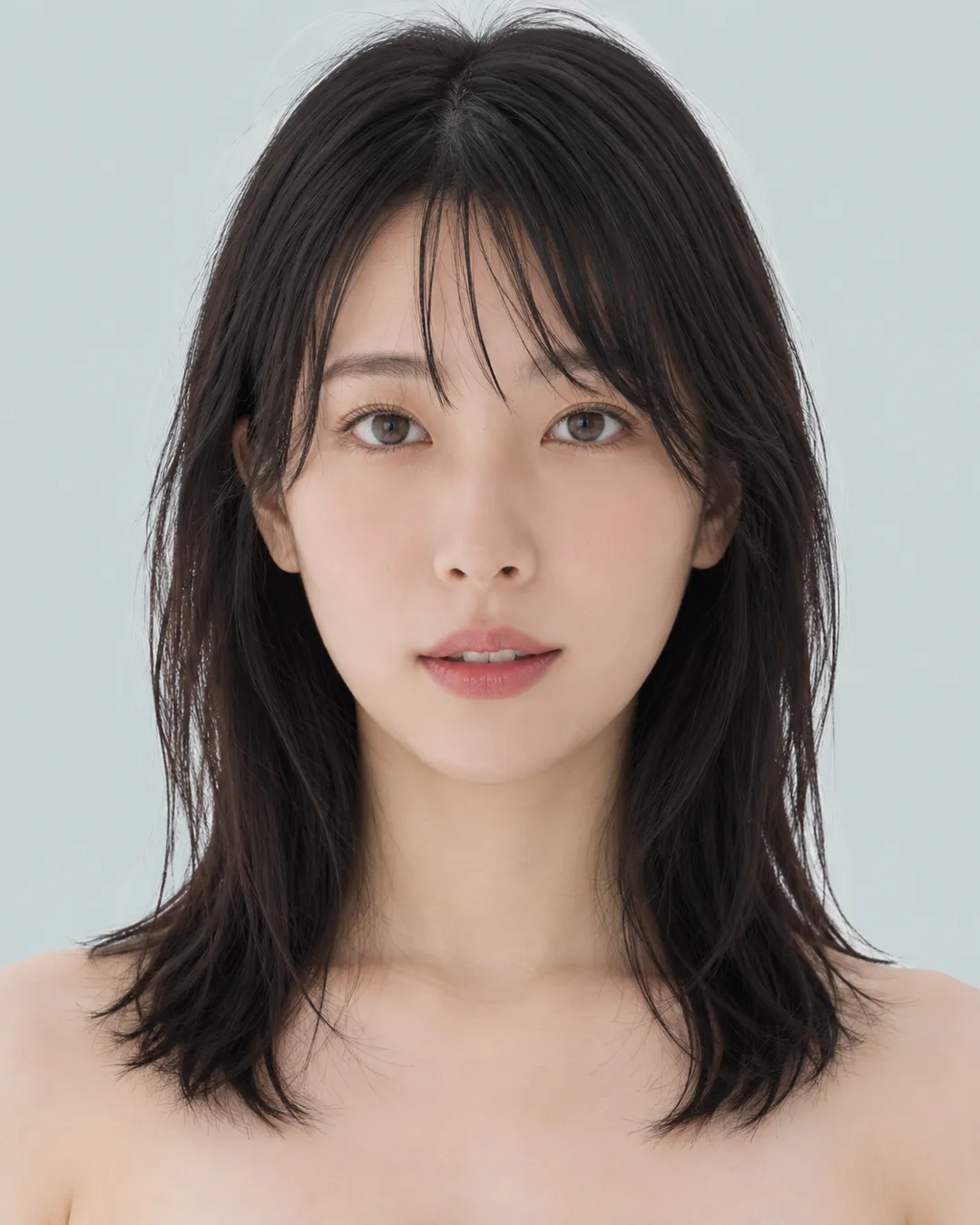 半长发 · 正脸 · 人像脸模参考