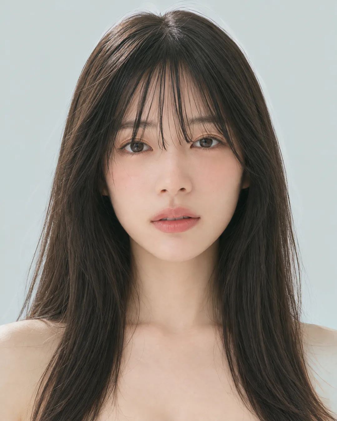 长发 · 正脸 · 人像脸模参考