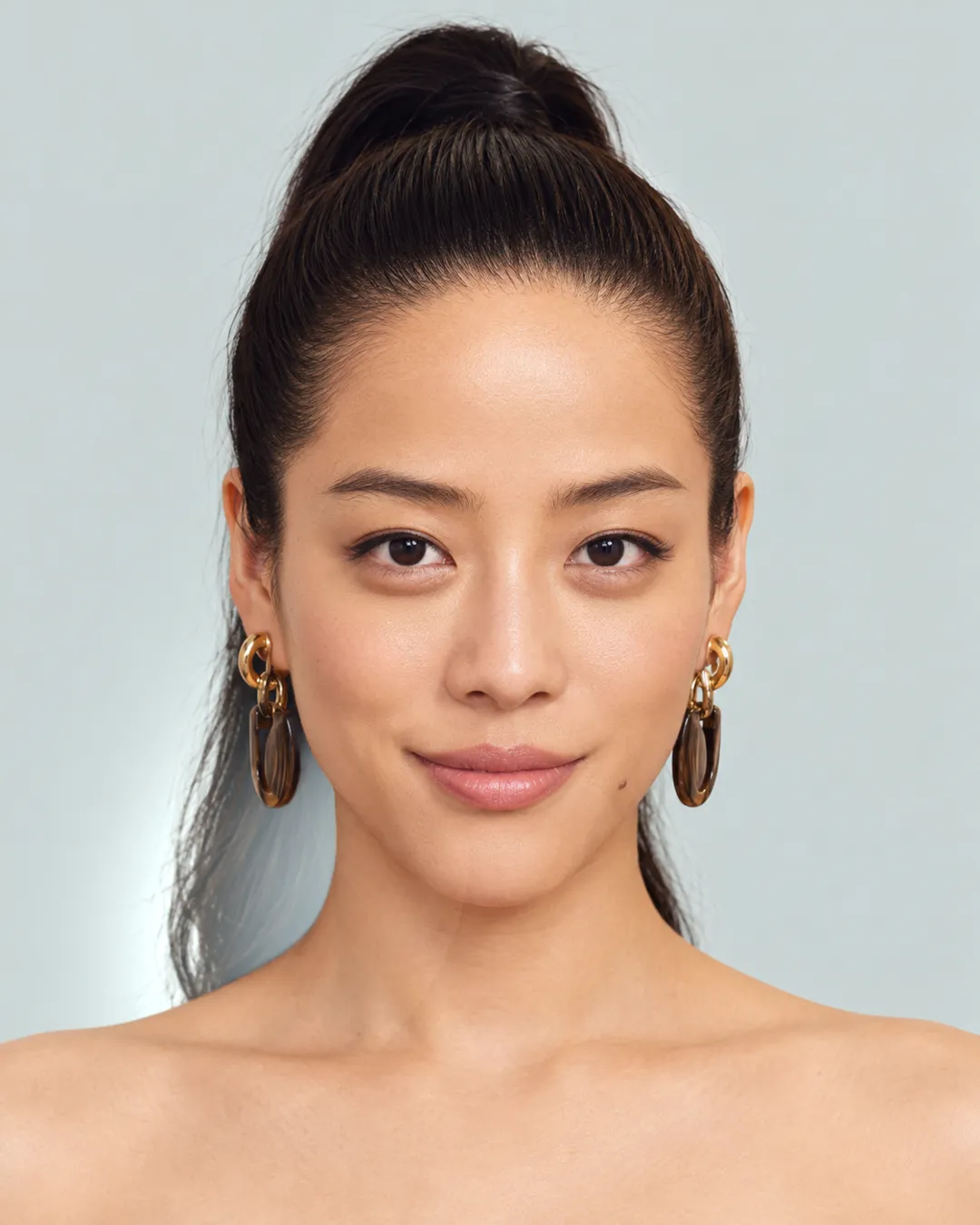 中长发 · 正脸 · 人像脸模参考