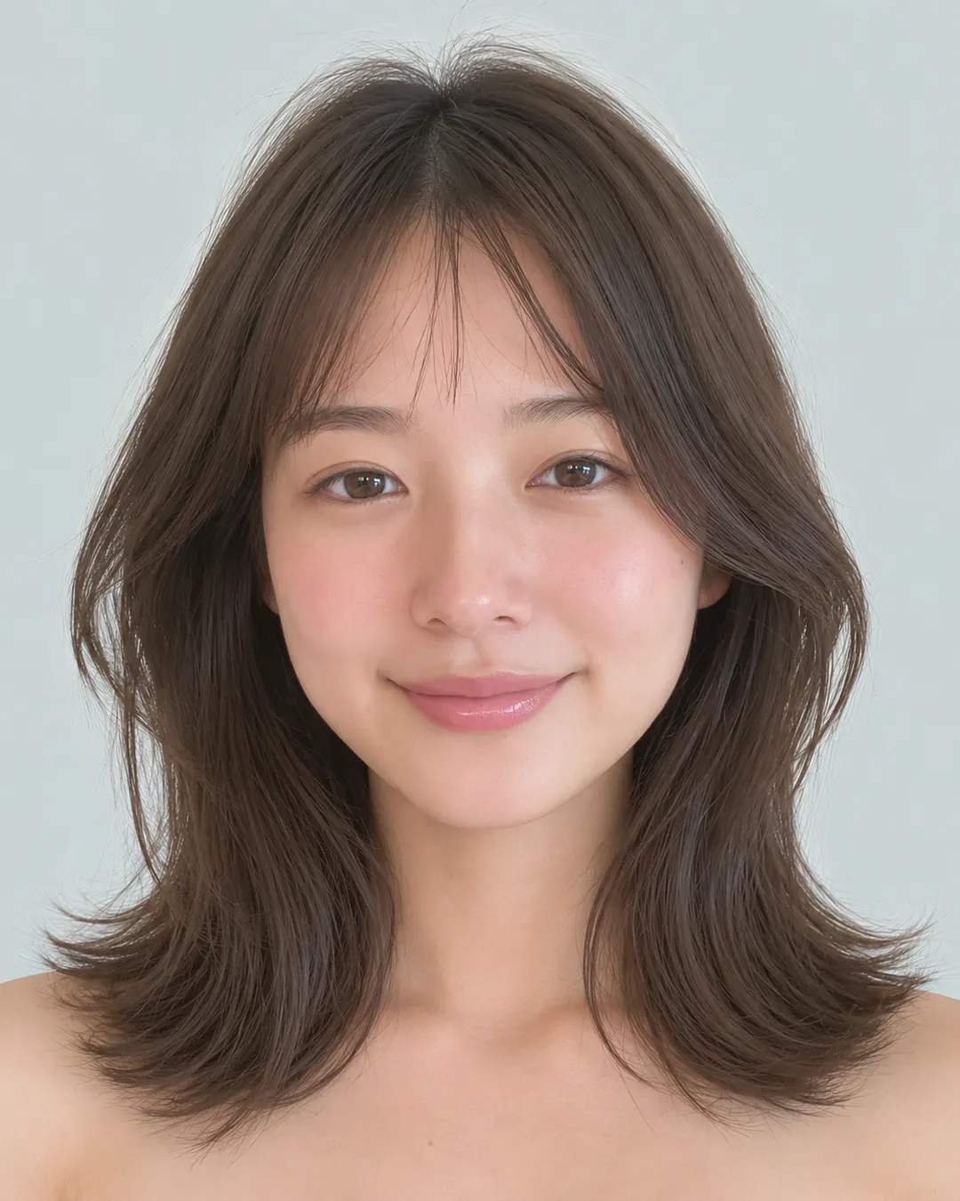 外翻波波(深色发) · 人像脸模参考