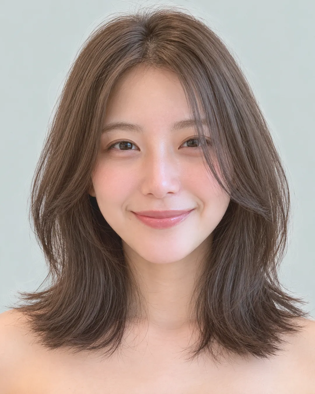 收腰短发(后颈留长·空气刘海) · 人像脸模参考
