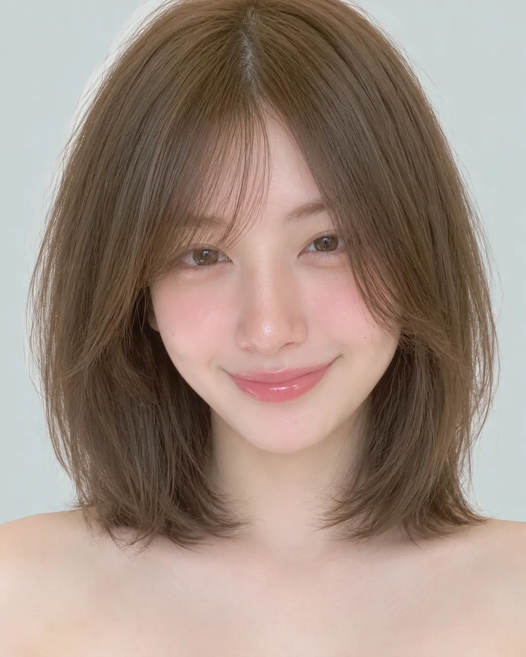 蘑菇短发（长刘海） · 人像脸模参考