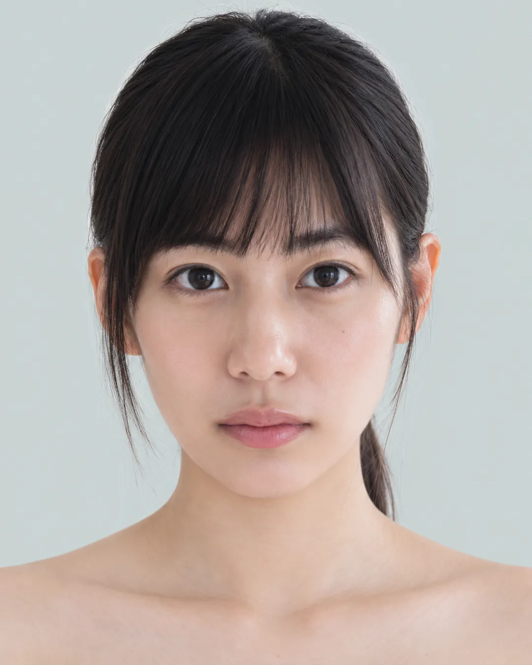中长发 · 正脸 · 人像脸模参考