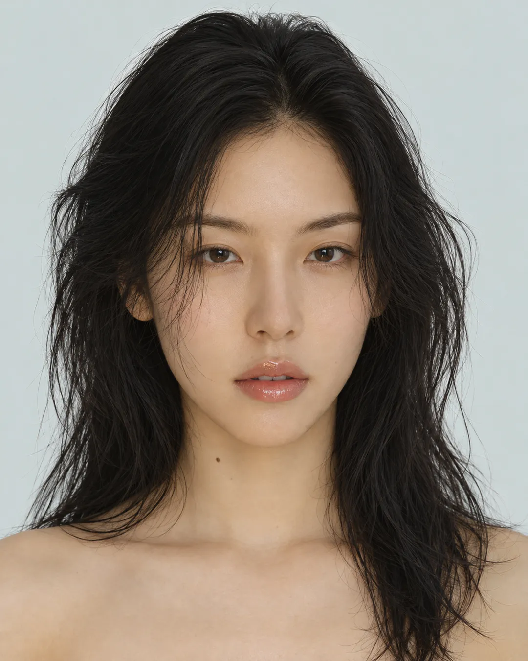 长发 · 正脸 · 人像脸模参考