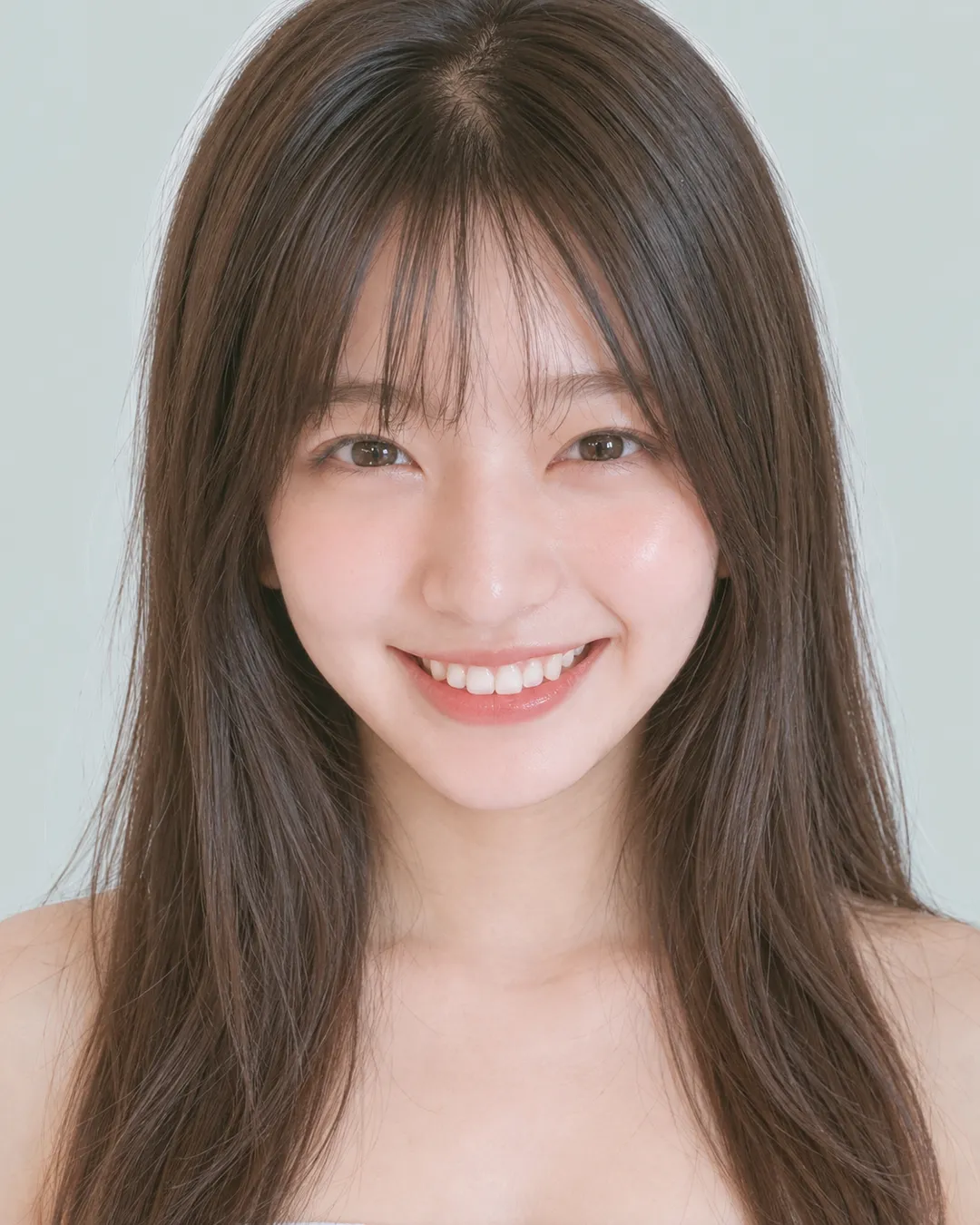 长发 · 正脸 · 人像脸模参考