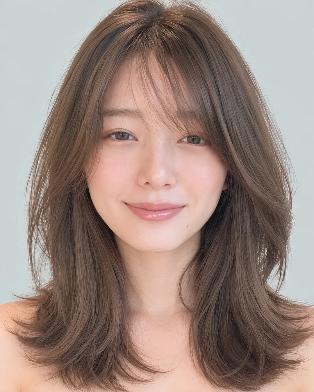 收腰短发(后颈留长·空气刘海) · 人像脸模参考