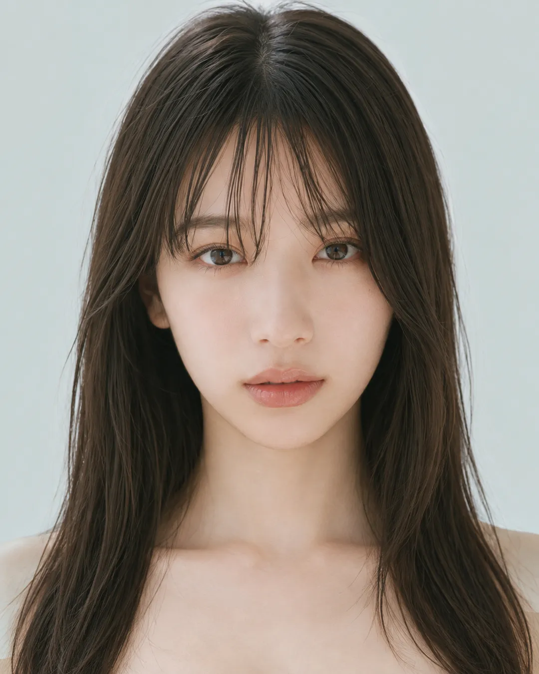 长发 · 正脸 · 人像脸模参考