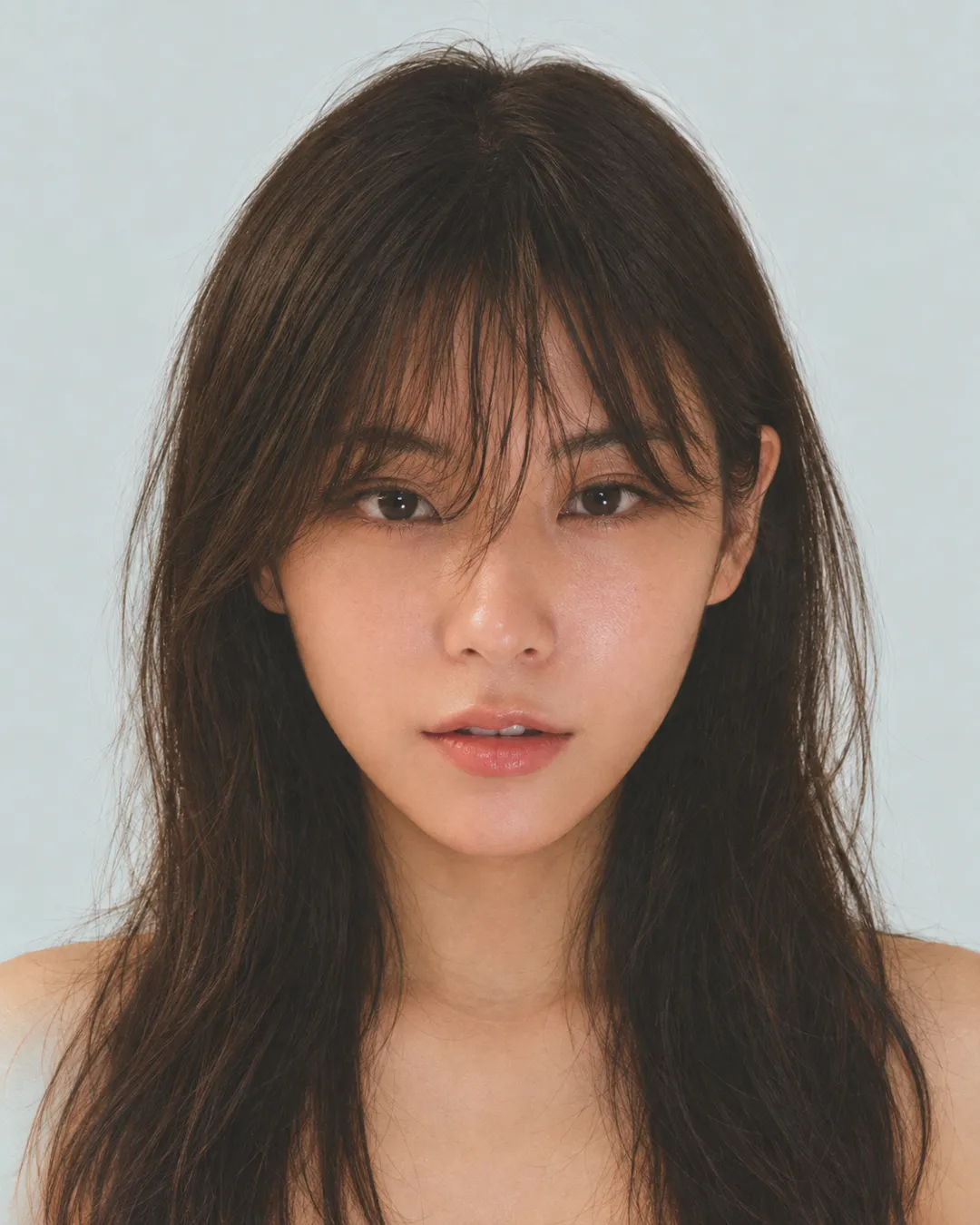 长发 · 正脸 · 人像脸模参考