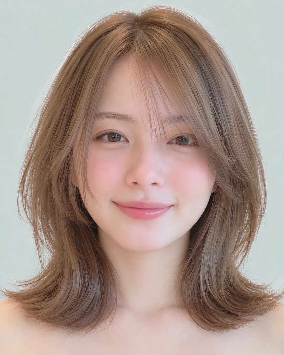 收腰短发（后颈留长·空气刘海） · 人像脸模参考
