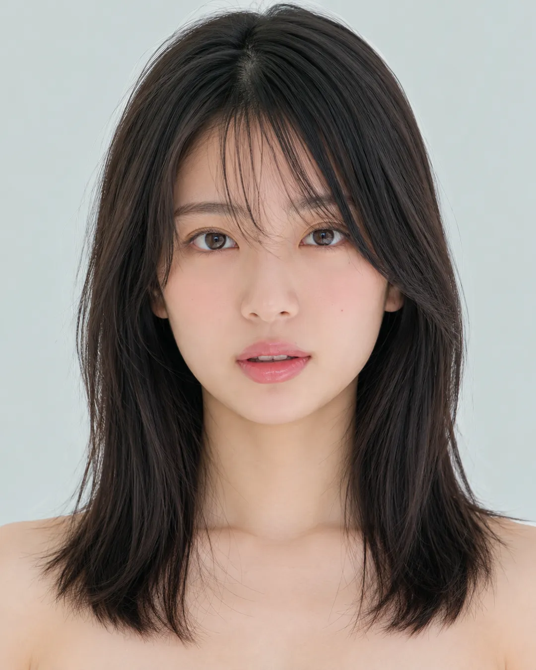 半长发 · 正脸 · 人像脸模参考