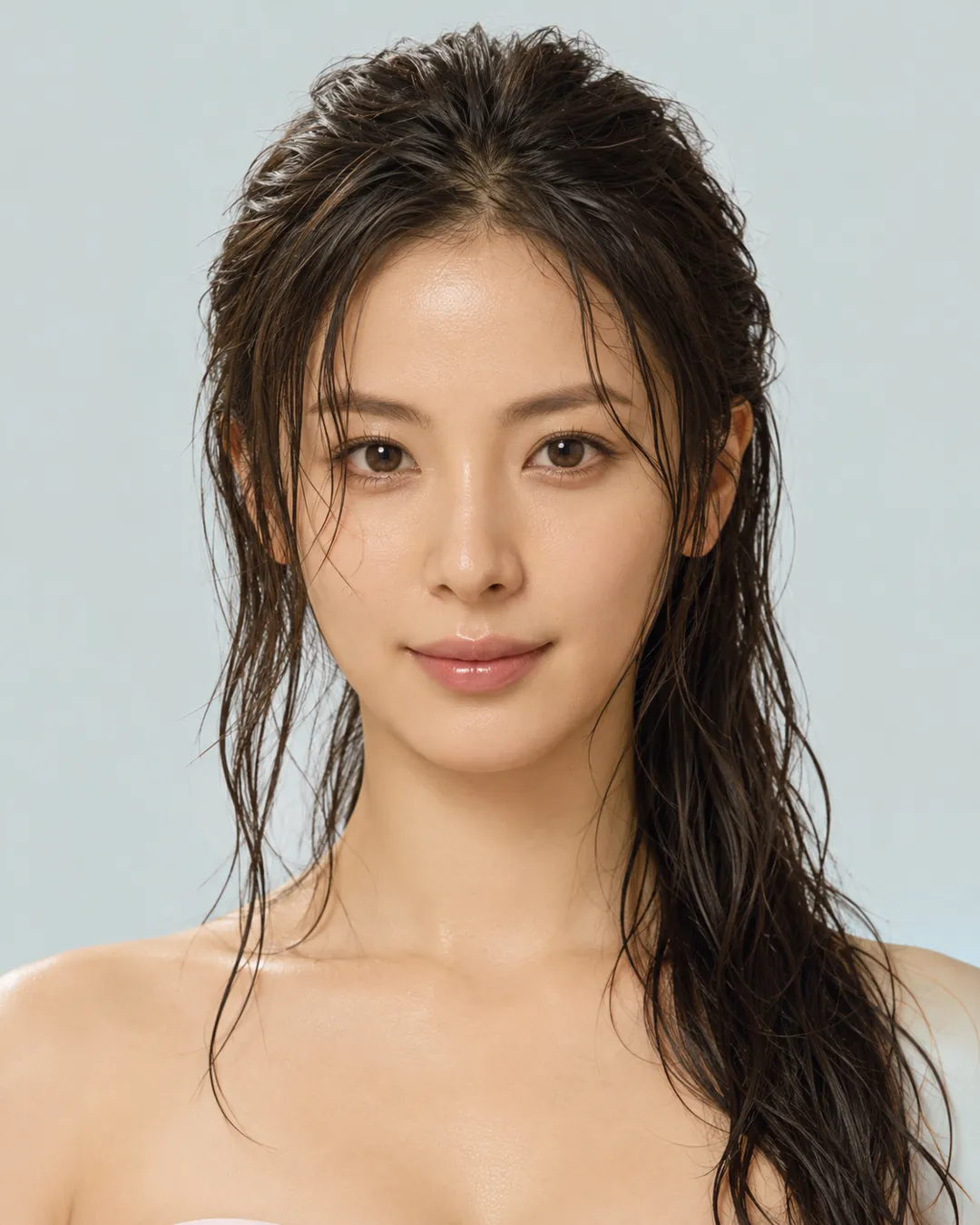 长发 · 正脸 · 人像脸模参考