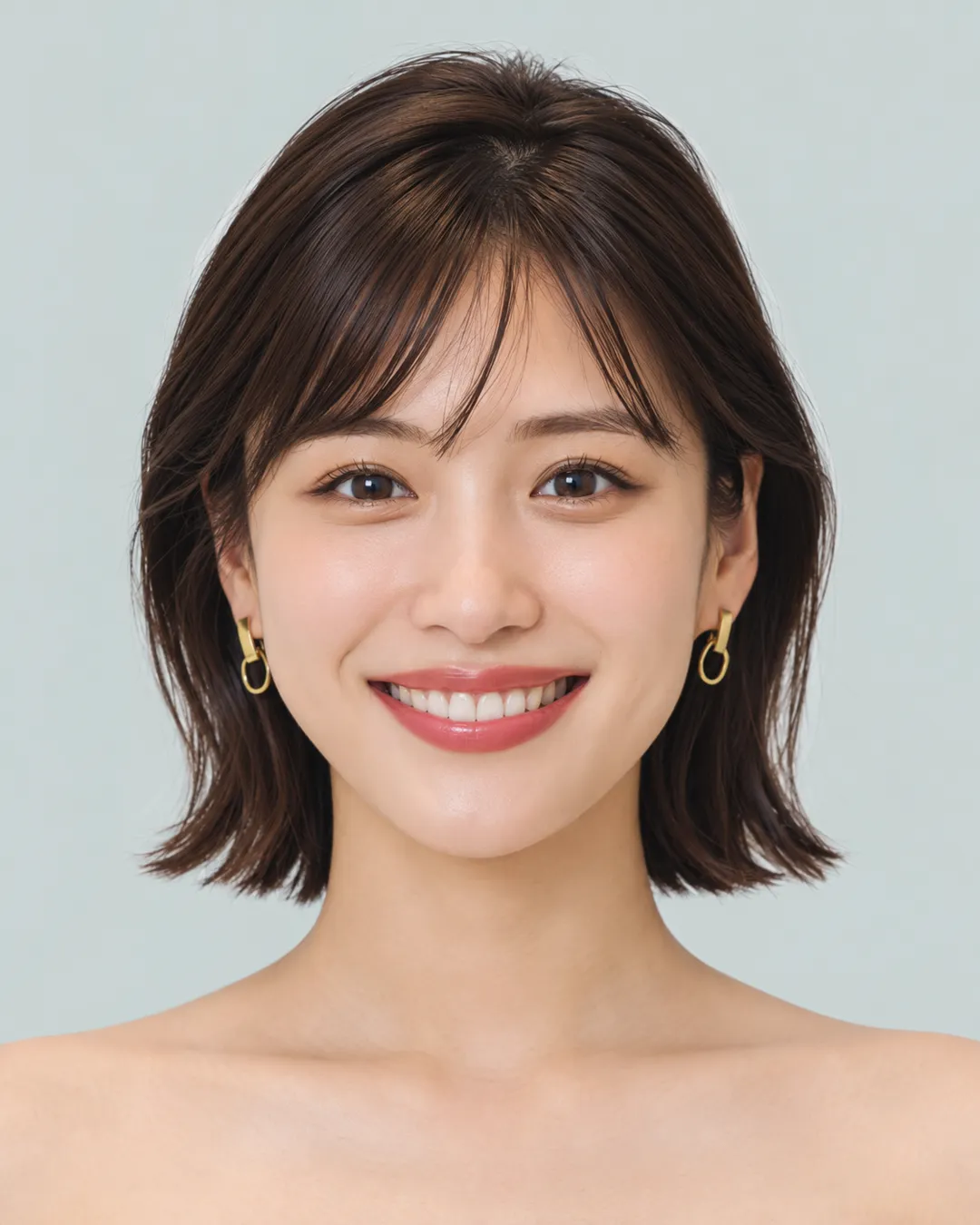 短发 · 正脸 · 人像脸模参考