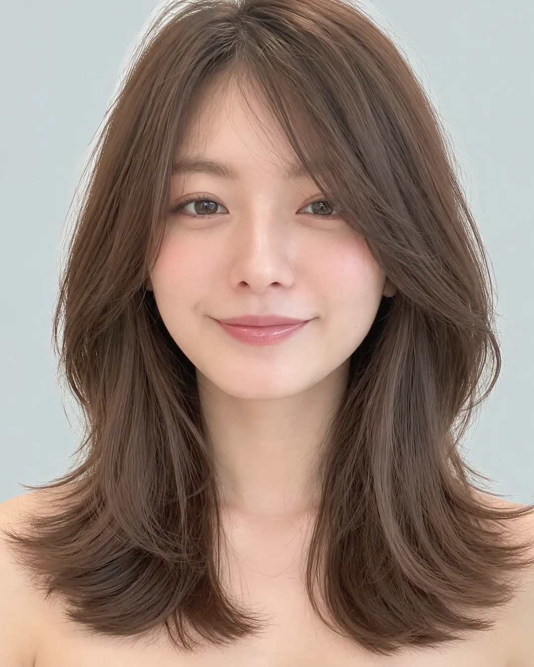 内扣层次加碎发（巧克力棕）