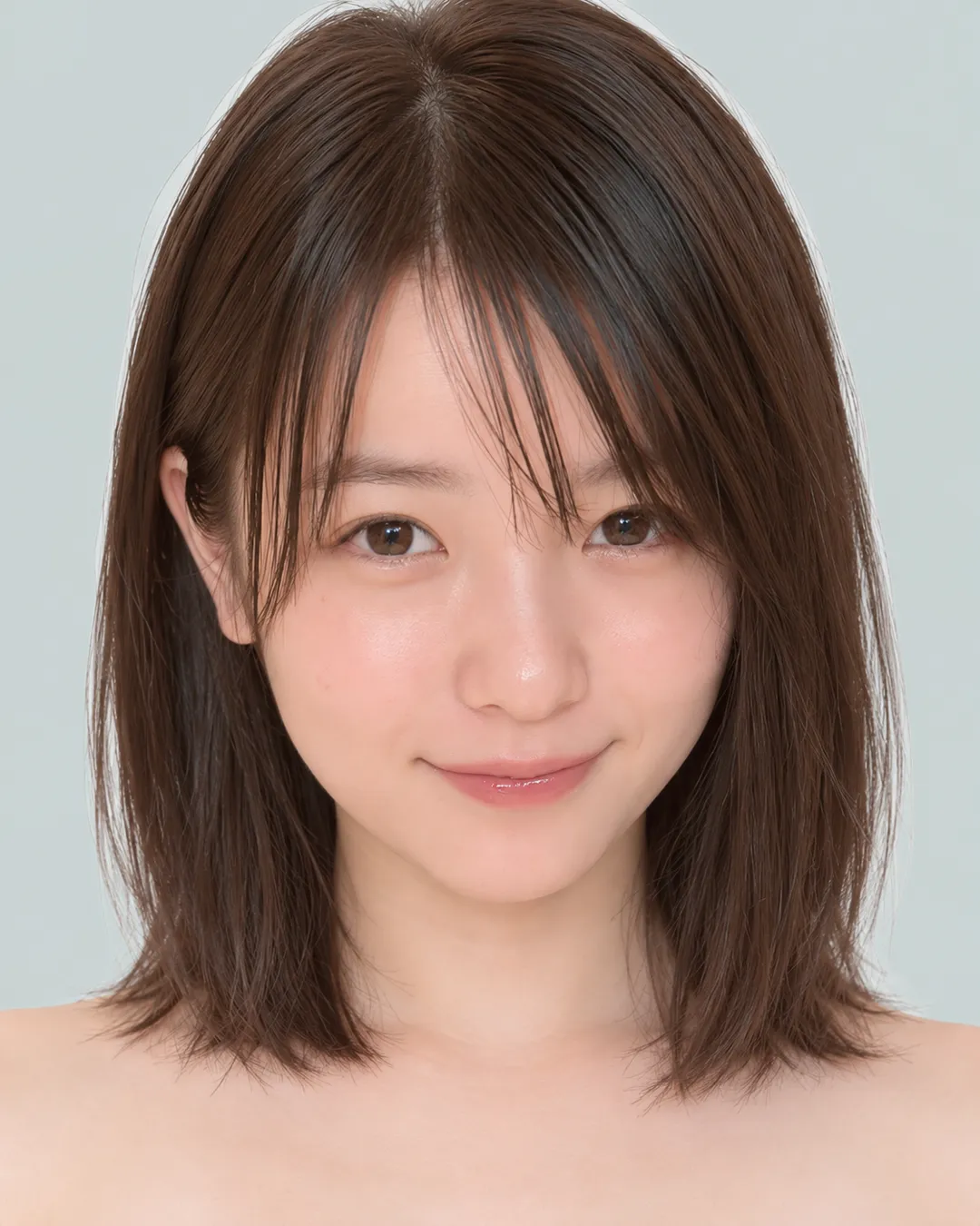 湿发感长刘海短波波 · 人像脸模参考