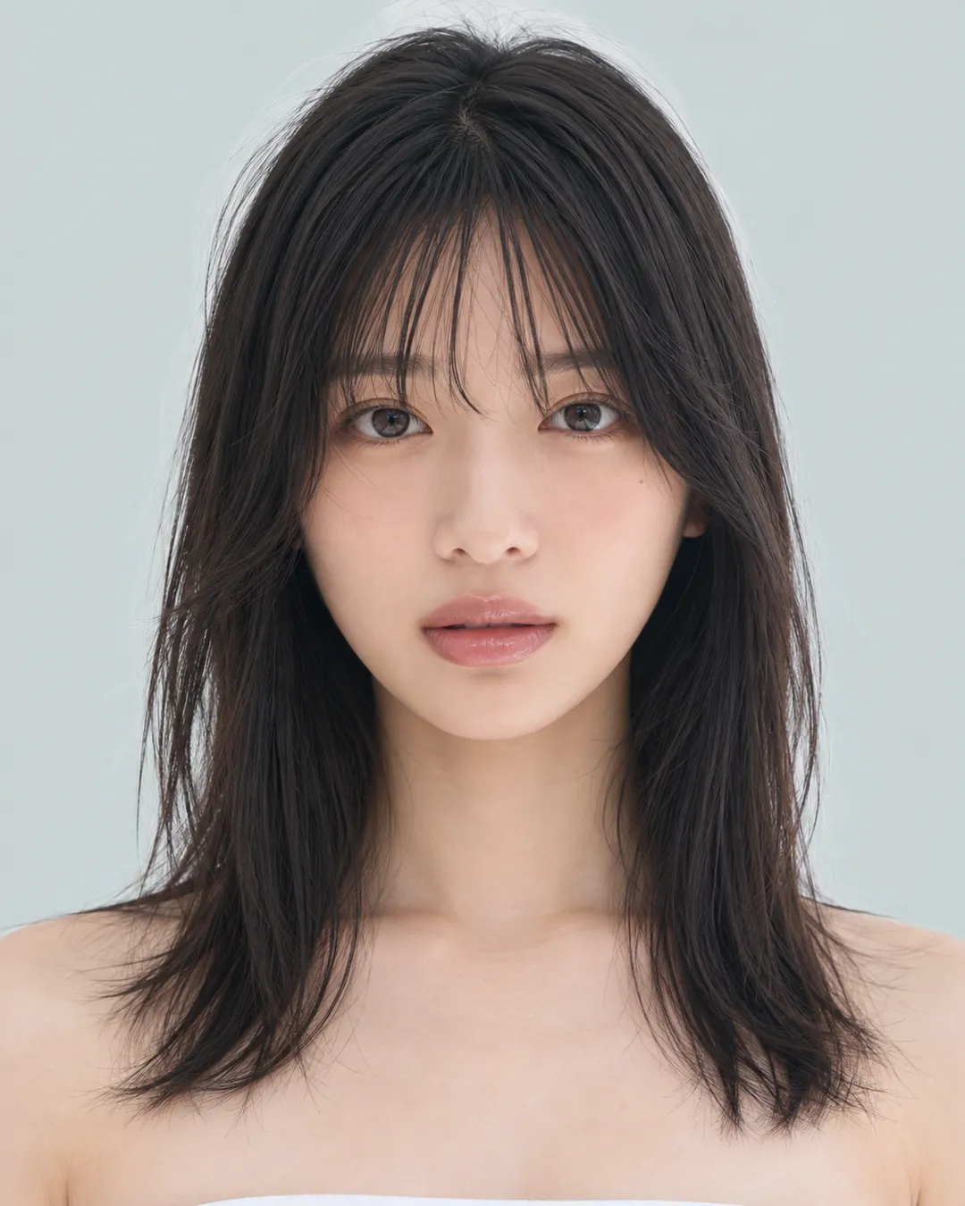 半长发 · 正脸 · 人像脸模参考