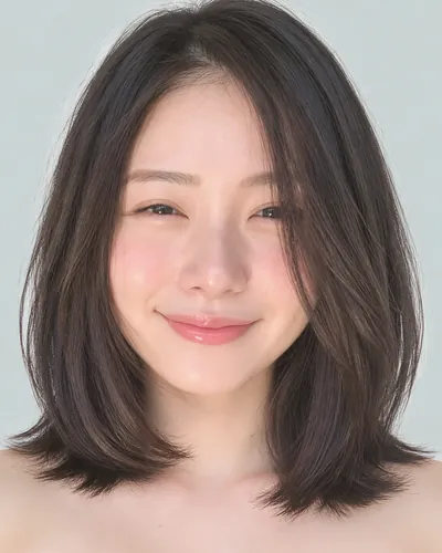 前长后短菱形短波波（黑发）