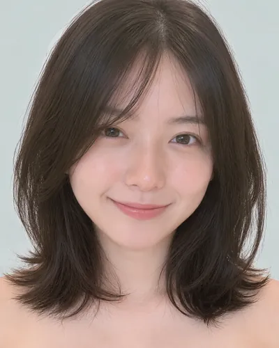 前长后短菱形短波波（黑发）