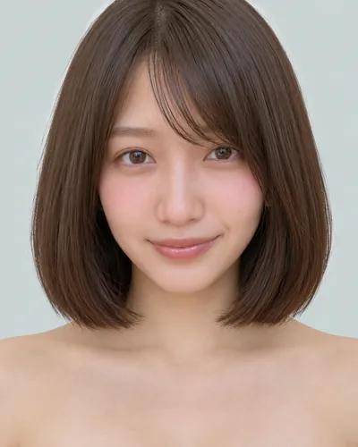 圆润短波波（空气刘海·深棕色）