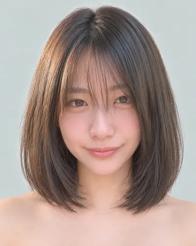 韩式锁骨流苏波波（侧分刘海）