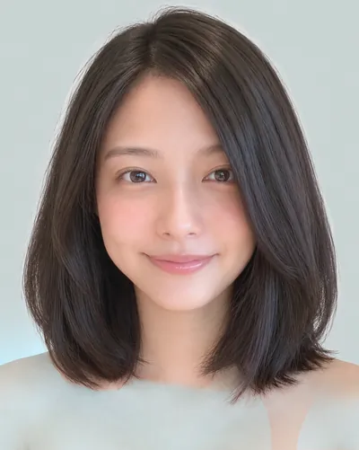 前长后短菱形短波波（黑发）